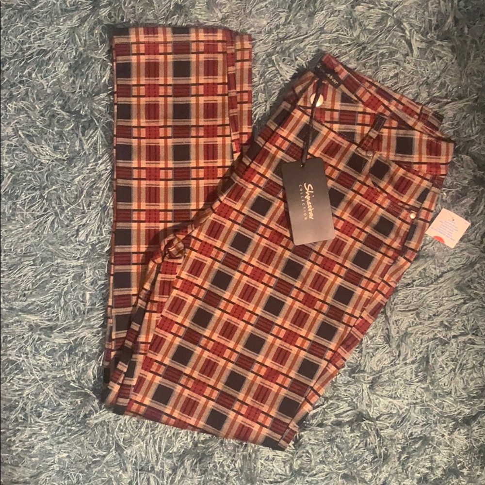 Never worn stretch plaid pants.